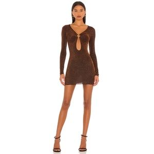 Superdown - Naomi Mini Dress | Size: XS | Bronze Metallic | NWT / NEW